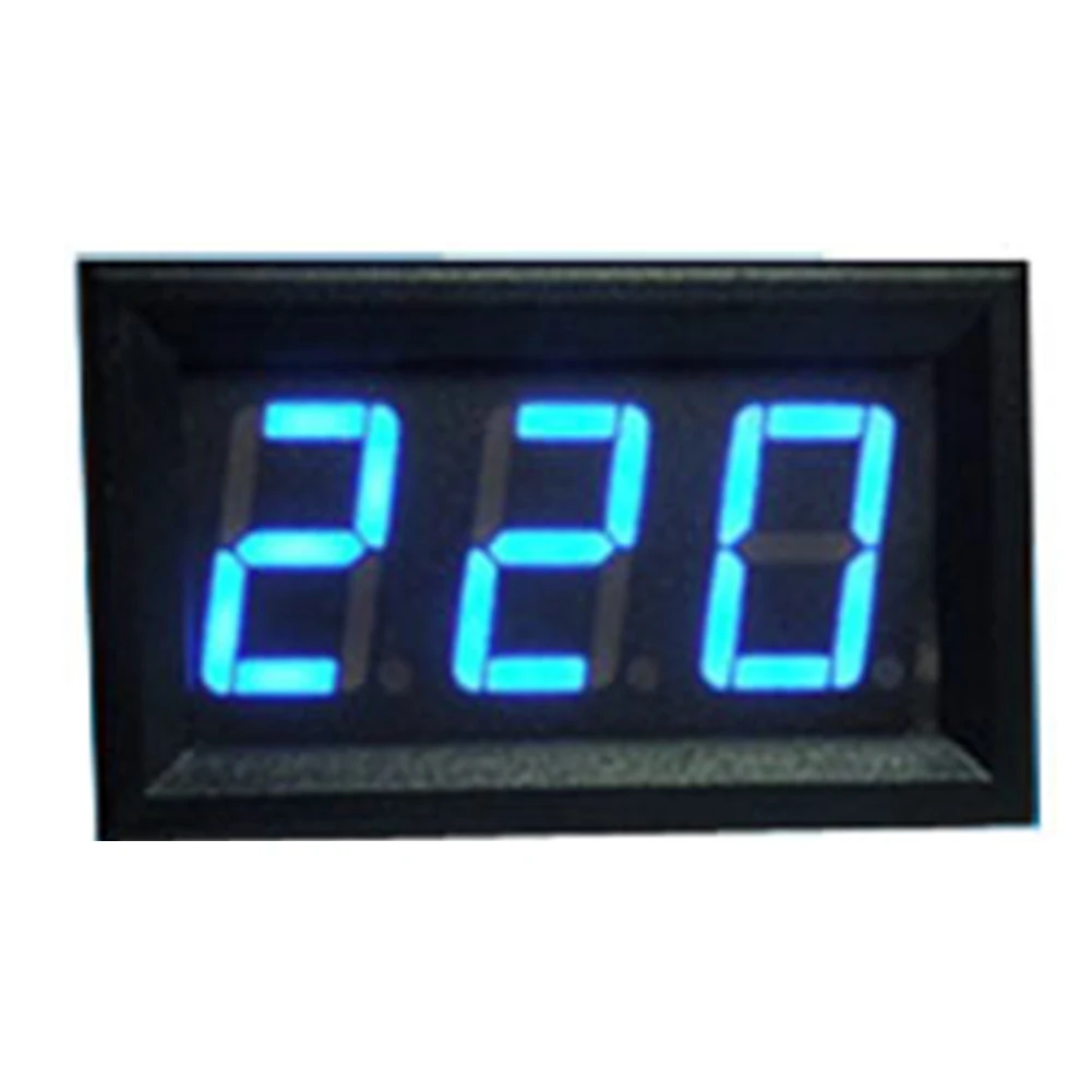blue Светодиодный цифровой вольтметр постоянного тока 5 V-120 V с 2 проводами - Цвет: blue