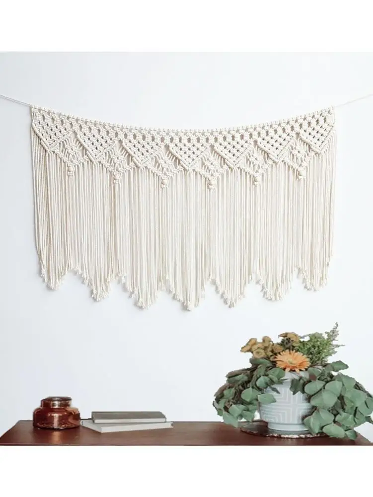 

100*80CM Nordic Decoration Hand-woven Tapestry Curtain Bohemian Decorative Wall Hanging Blanket for Home Wedding Decoration
