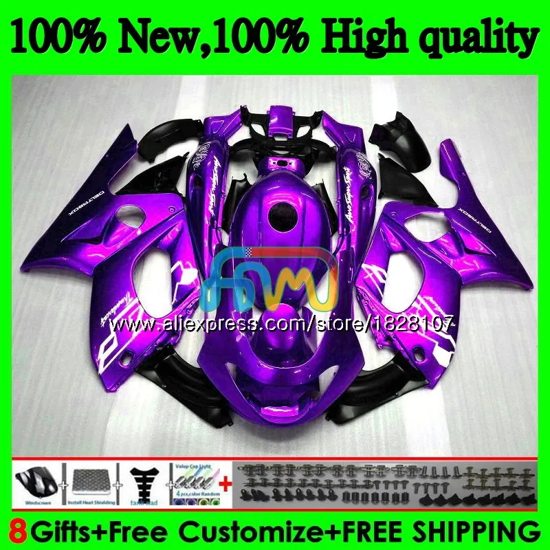 Thundercat для YAMAHA YZF600R 96 02 03 04 2005 2006 2007 все фиолетовый 73BS. 109 YZF 600R YZF-600R 2002 2003 2004 05 06 07 обтекатель