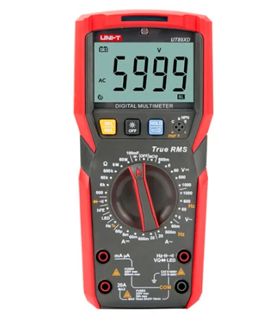 UT89XD UNI-T UT89X/UT89XD Цифровой мультиметр Интеллектуальный NCV измеряемая температура True RMS 20A Высокоточный светодиодный - Цвет: UT89XD
