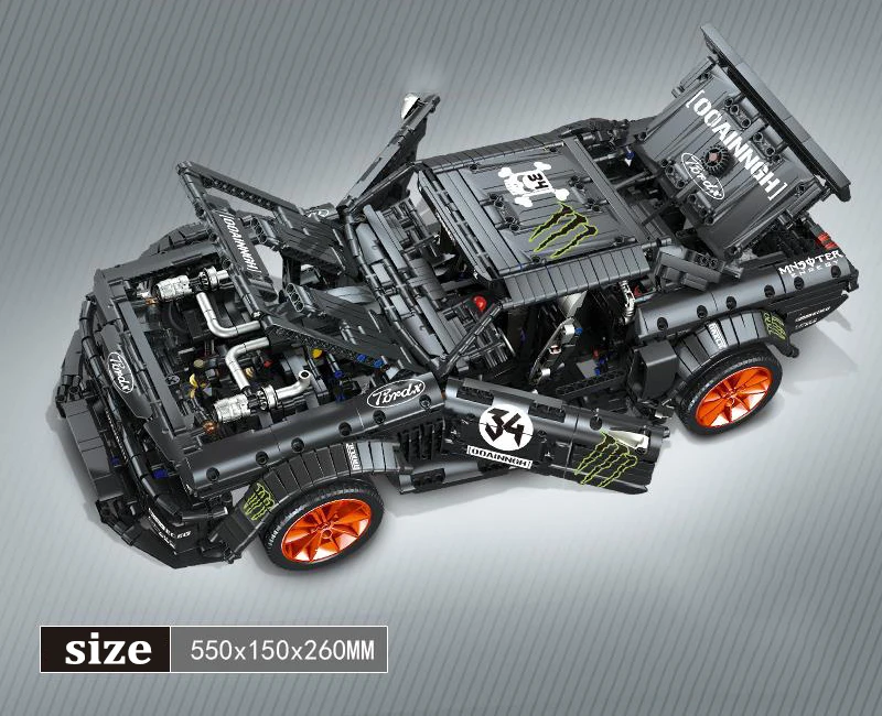 Ford Mustang Hoonicorn RTR V2 Technic Супер гоночный автомобиль модель строительные блоки кирпичи с светодиодные игрушки рождественские подарки