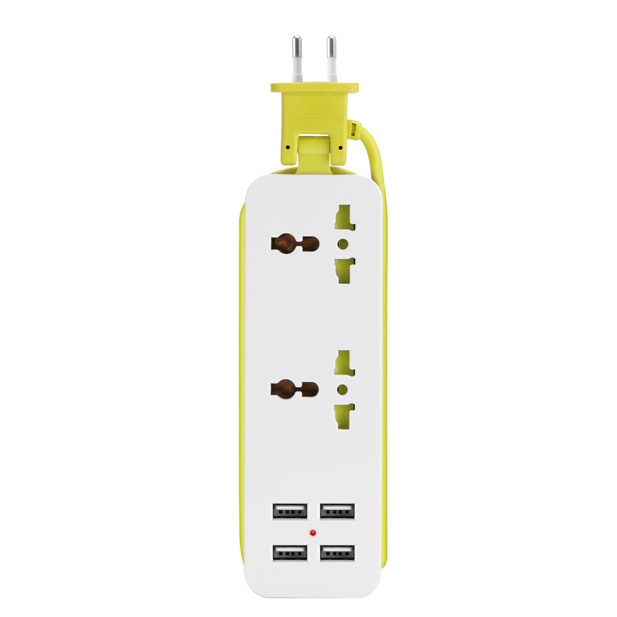 

6 In 1 EU Plug Extension Socket Outlet Portable Travel Power With 2 AC Outlets Plugs +4 USB PortsSmart Charger Wall Charger