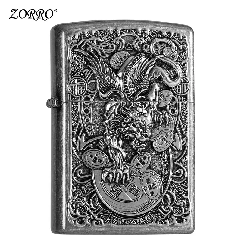 

Lighters Zorro Kerosene Lighter Genuine Windbreak Recruits Wealth Into Treasure Conjoined