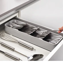 EverChic органайзер для кухонного ящика столовая ложка и вилка отдельные лотки Органайзер коробка для дома Кухонные гаджеты аксессуары