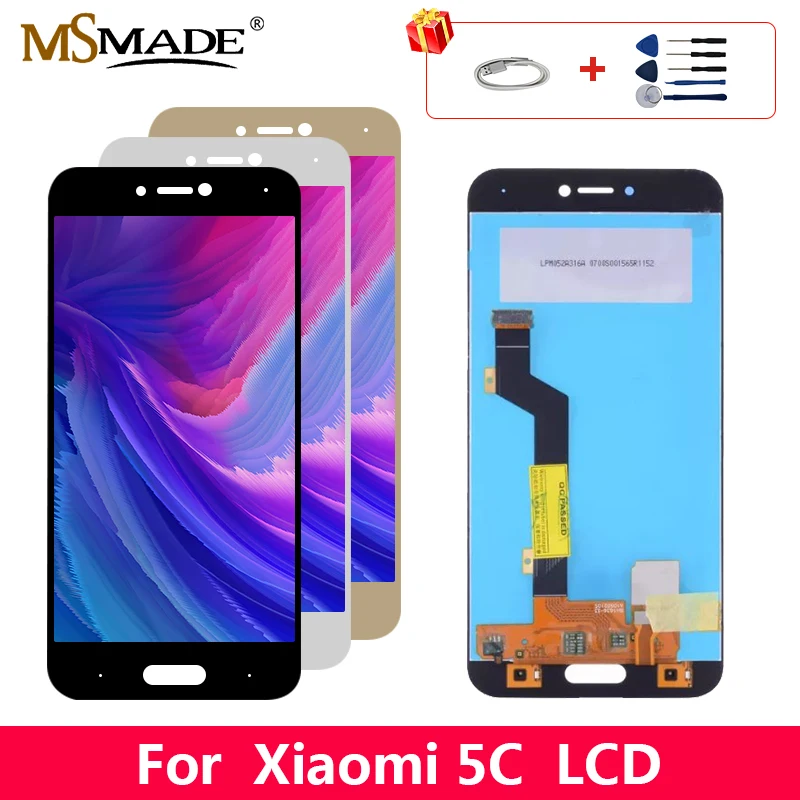 ЖК-дисплей для Xiaomi Mi 5C, ЖК-экран, сенсорный дигитайзер, запасные части для сборки с рамкой для экрана Xiaomi Mi 5c