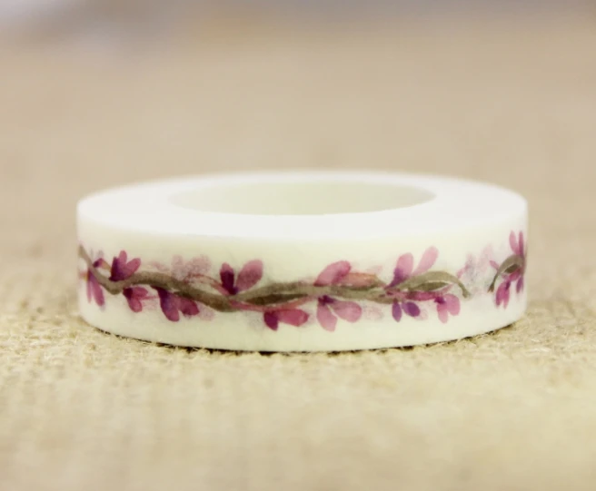 

10mm*10m purple flower diy decorative washi masking tape(1lot=10pieces)