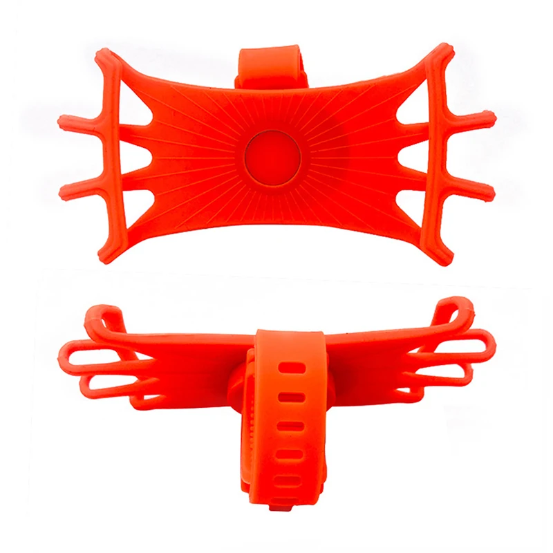 Bicycle Mobile Phone Holder Silicone Motorcycle Bike Handlebar Stand Mount Bracket Bike Mount Phone Holder For IPhone GPS Device - Цвет: Red