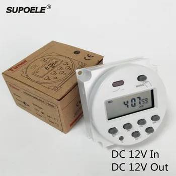 

CN101C Panel Mounted Digital LCD Power Timer Programmable Time Switch Relay 16A timers DC 12V In 12V Out