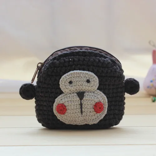 monkey Детский милый клатч с желтыми яйцами, ручная работа, вязаная маленькая сумка через плечо, креативная вязаная детская сумочка в форме цыпленка - Цвет: monkey