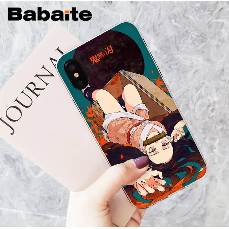 Babaite Kamado Nezuko Kimetsu No Yaiba мягкий черный чехол для телефона для iPhone 8 7 6 6S Plus X XS MAX 5 5S SE XR 11 11pro 11promax