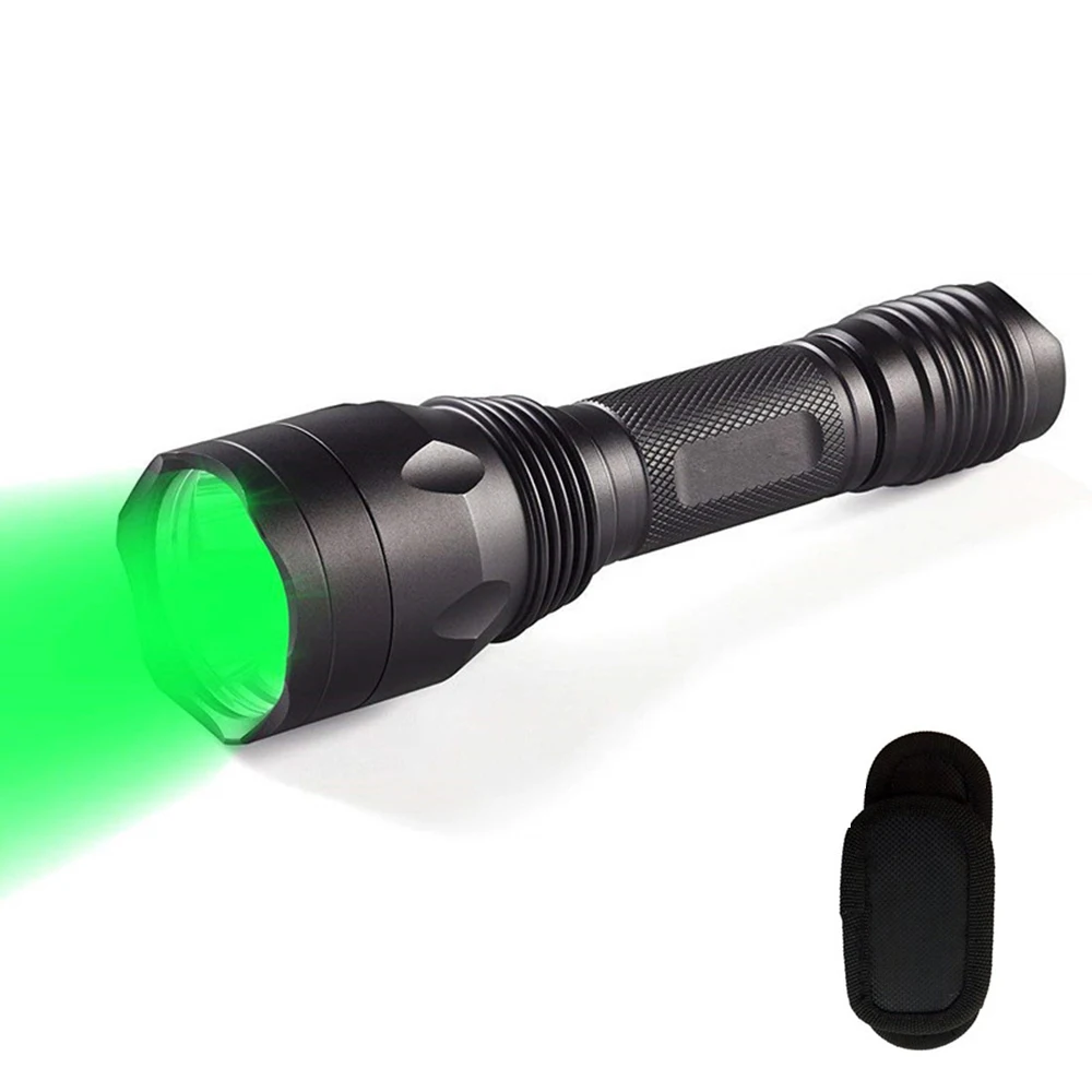 

3 LEDs Green Light Led Flashlight, Night Hunting Tactical Led Torch 18650, Red Light Outdoor Portable Lantern, Blue Light Lamp