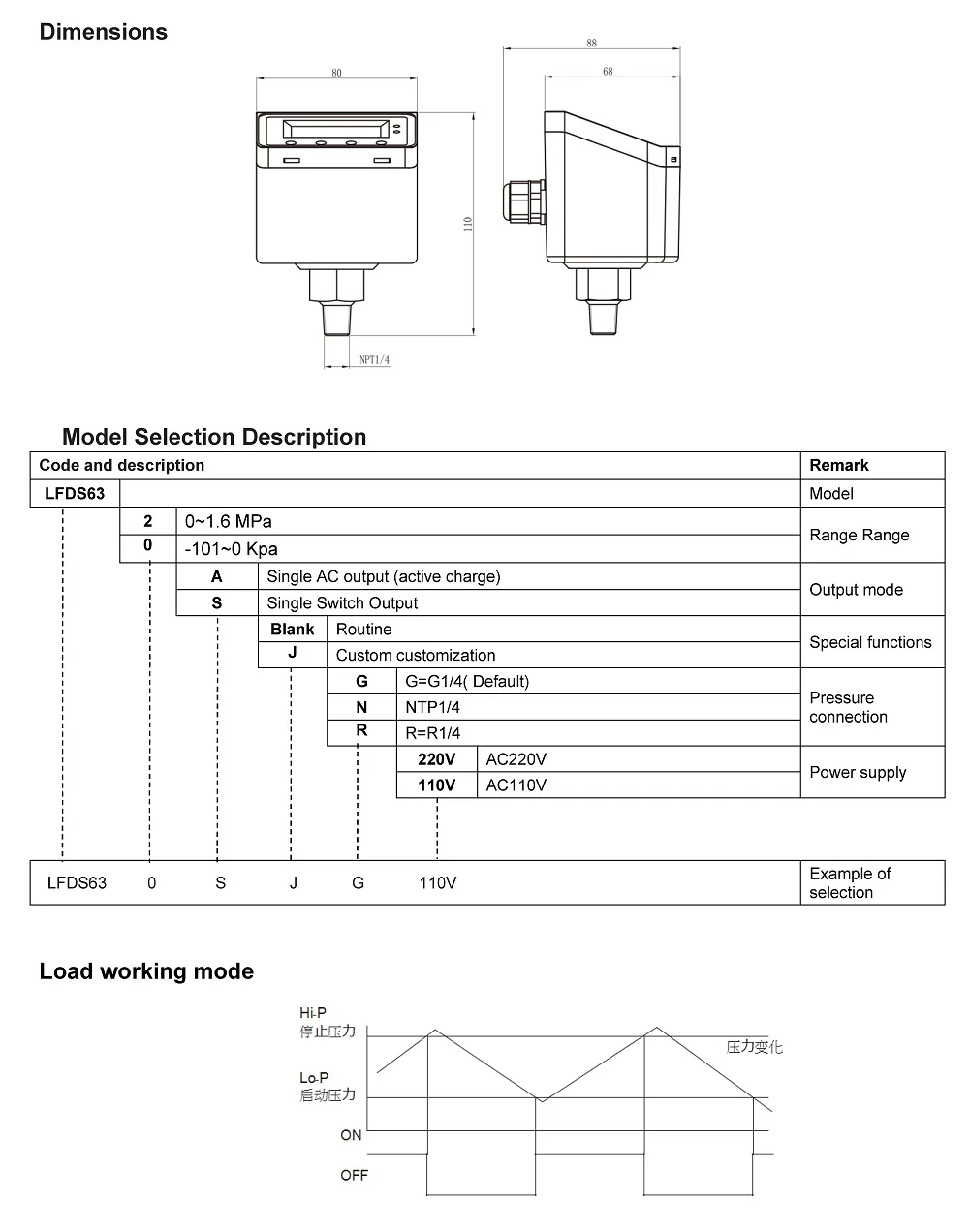 Lefoo Pressure Switch Adjustment Lefoo Lf10 4h Pressure Switch