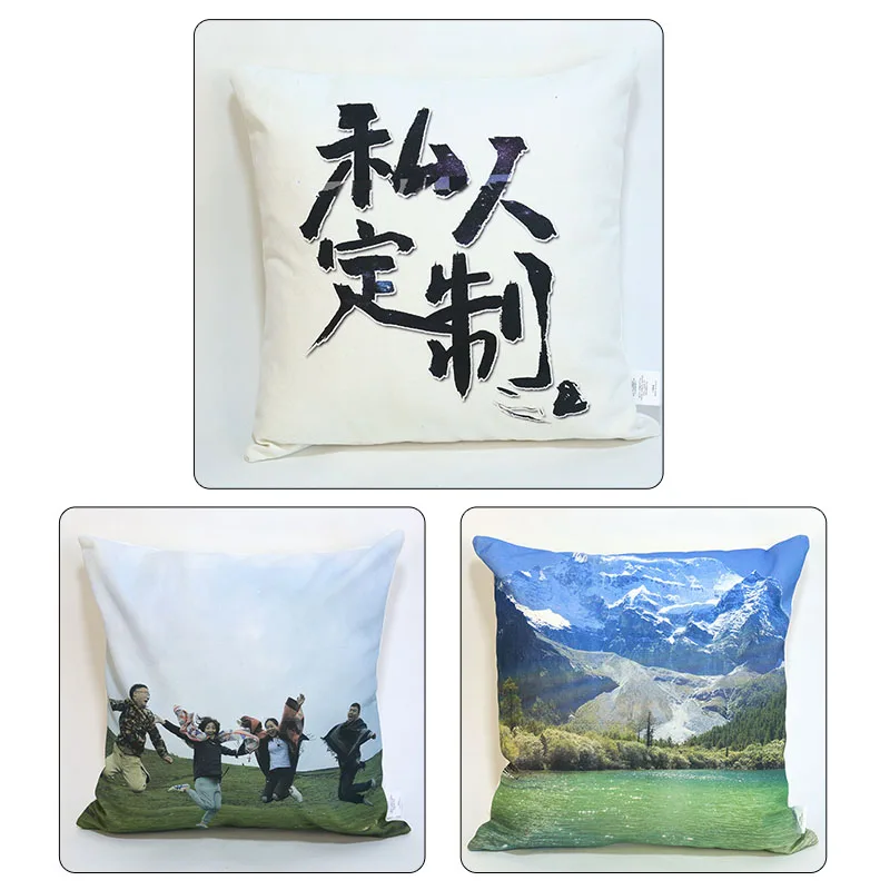

Landscape Picture Cushion Cover Pillowcase Human Landscape Polyester Cushion Cover Simple Sofa Bed Home Pillow Case 45 * 45cm