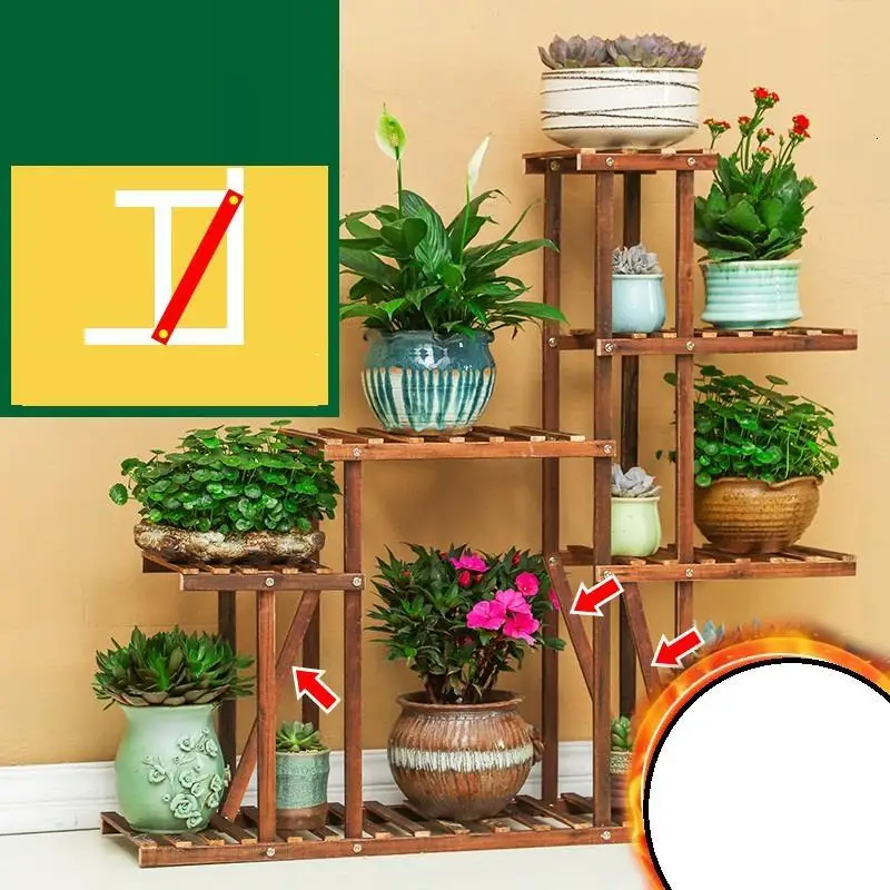 Варанда для Suporte Flores леса Porta Piante Mueble Para Plantas Stojak Na Kwiaty открытый стенд балкон Цветочная полка для растений - Цвет: Version I