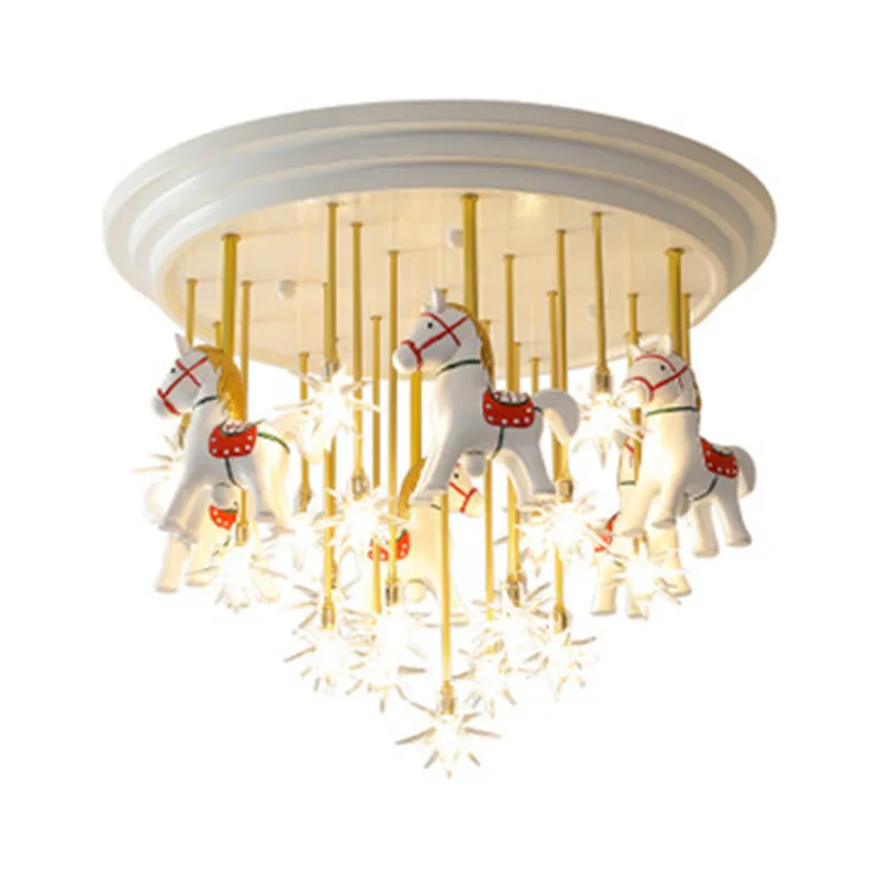 

Children's room Nordic ceiling lamp boy and girl princess cartoon ceiling lamp rural fresh and simple eye protection lamp lamps