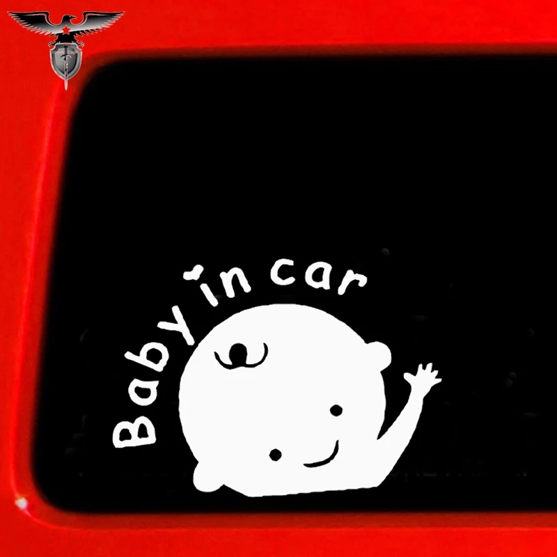 

EmpireYing 3 Size 8 Colors Baby In Car Car Sticker Waving Baby on Board Safety Sign Funny Vinyl Decals Window Laptop Hangover