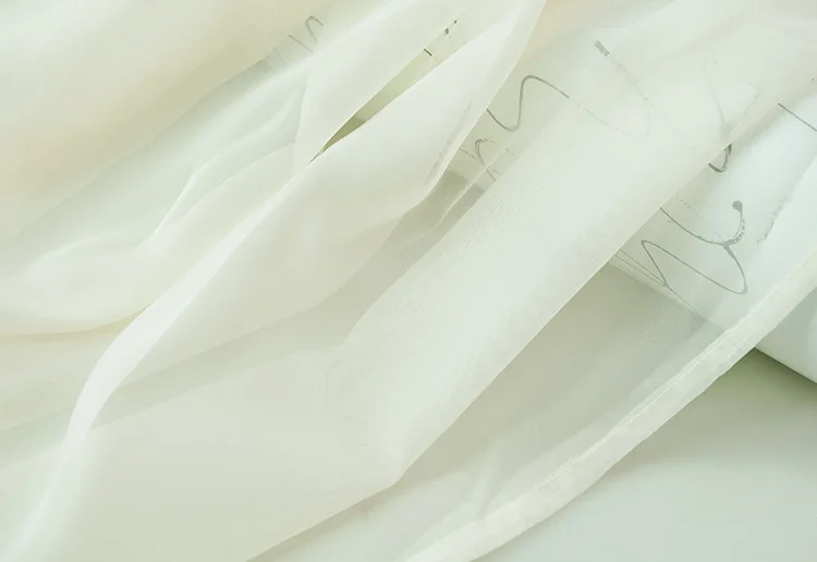 [US Rice] Manufacturers Direct Selling Foreign Trade Amazon Solid Color Curtain Window Screen Sale Terylene Wear Rod Punched Win