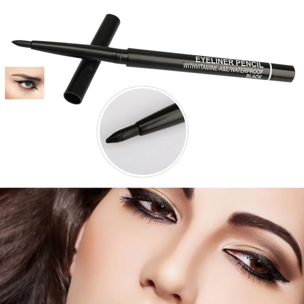 automatic rotating eyeliner Black waterproof and sweatproof eyeliner not blooming eyeliner eye makeup TSLM1