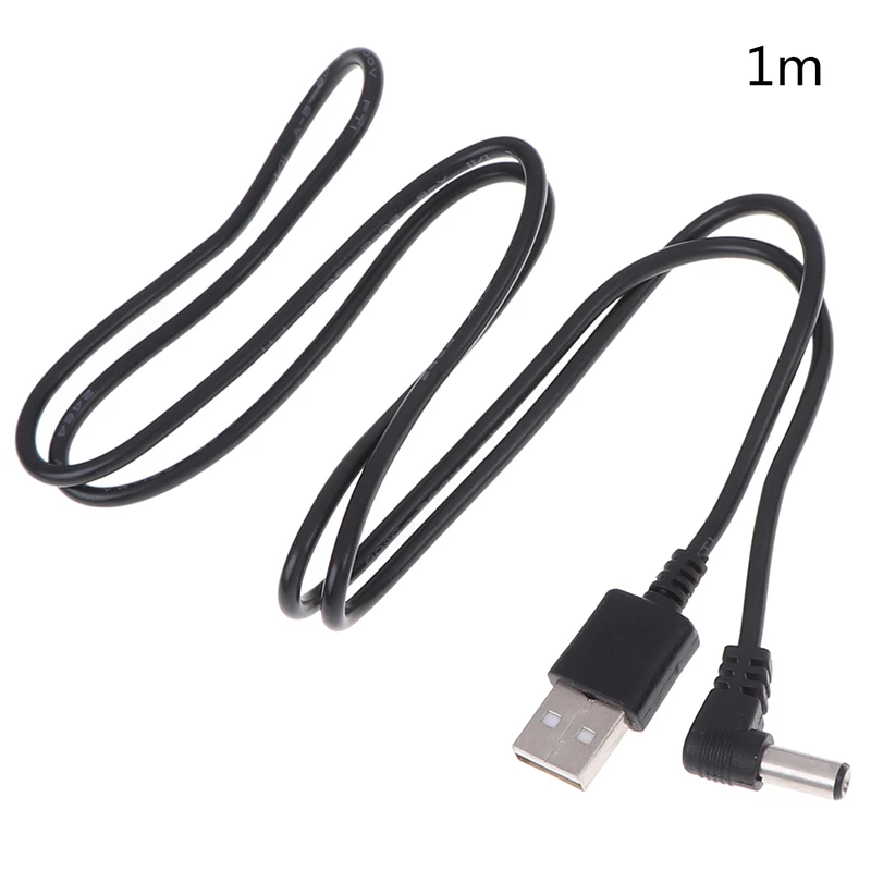5V Barrel Jack Power Charge Cable Elbow 90 Right Angle DC Power Plug USB Cable