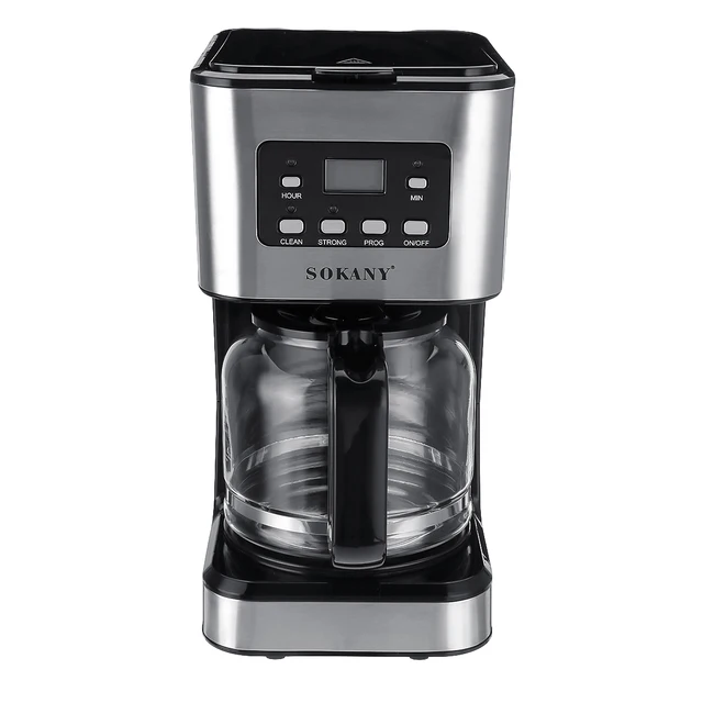 220V Coffee Machine 12 Cups For Espresso Cappuccino Latte Semi-Automatic Steam Coffee Maker Detachable Washable Coffeemaker 4