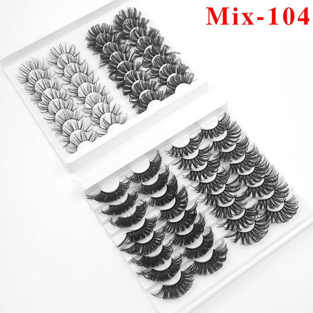 32 pairs 27mm Lashes Mink Eyelashes artificial Mink Hair Fluffy Messy Soft Natural Lashes Makeup 3d Mink Lashes