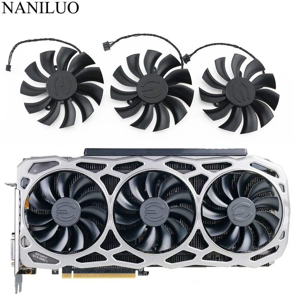 PLA09215B12H 12 В 0.55A 4Pin для EVGA GTX1080TI FTW3 GTX 1080 Ti Black ELITE Fan Вентилятор Охлаждения