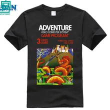 Camiseta de arte de la caja de videojuegos Retro de la vendimia de Adventure Atari 2600