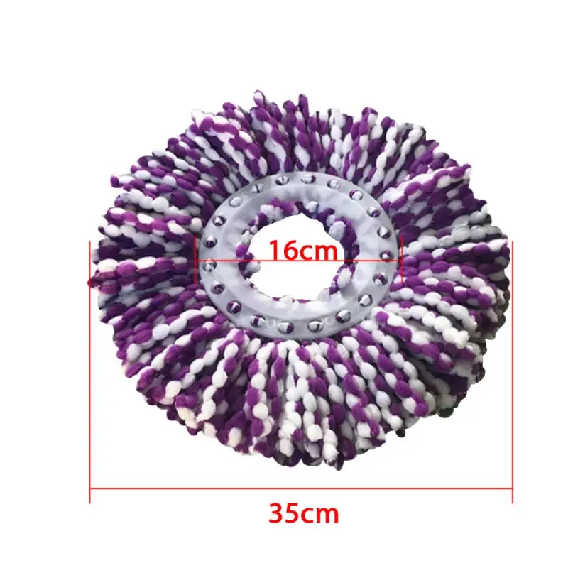 Сменная тряпка из микрофибры, головки 360 градусов, вращающиеся круглые формы, стандартный размер, легко отжимаемые швабры