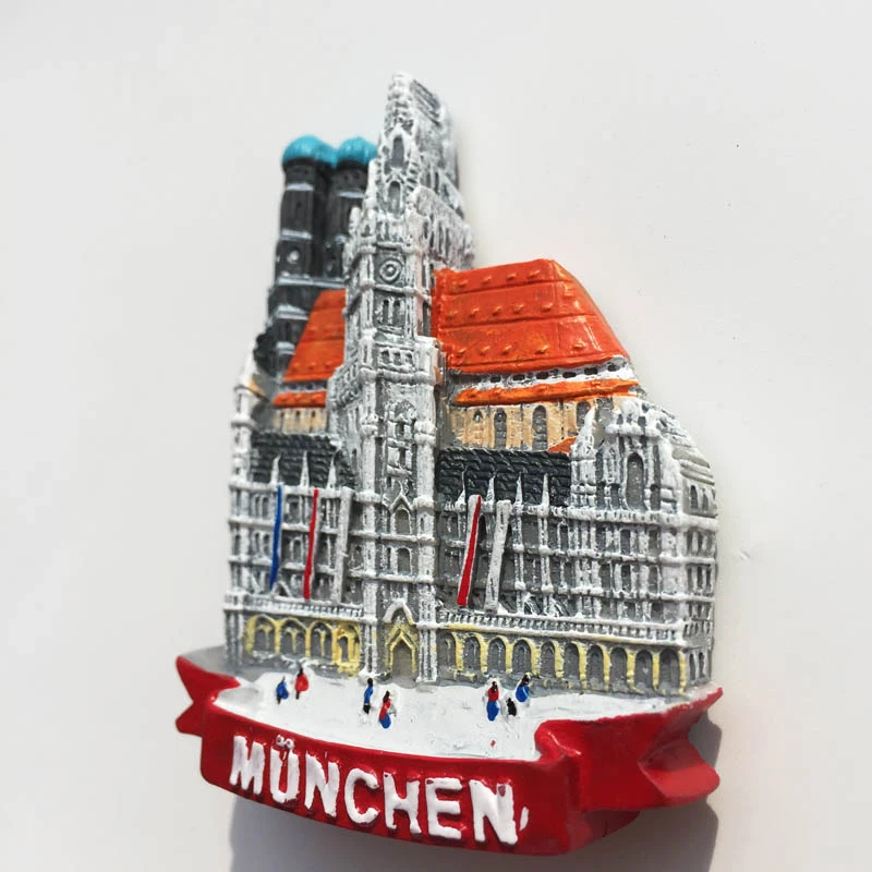 Munich Landmark Notre Dame Cathedral туристический сувенир магнитная наклейка на холодильник DIY Современное украшение дома