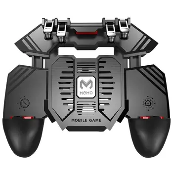 

AK77 Handle for PUGB Helper 6 Finger Linkage Game Button Controller Physical Compression Quick Shooting with Dual Fans