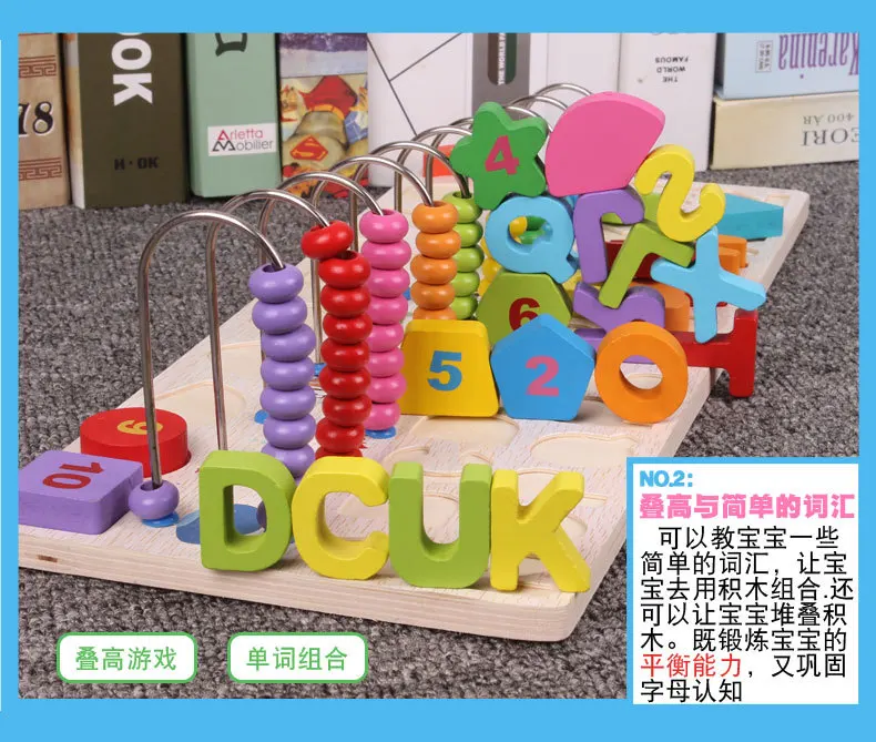Children Numbers Board Number Lettered Abacus Calculation Frame Educational+/- Arithmetic Baby Nursery Numbers Board Toy