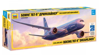 

Сборная модель ЗВЕЗДА / ZVEZDA - Пассажирский авиалайнер Боинг 787-9 «Дримлайнер» 1:144 83 детали 7008