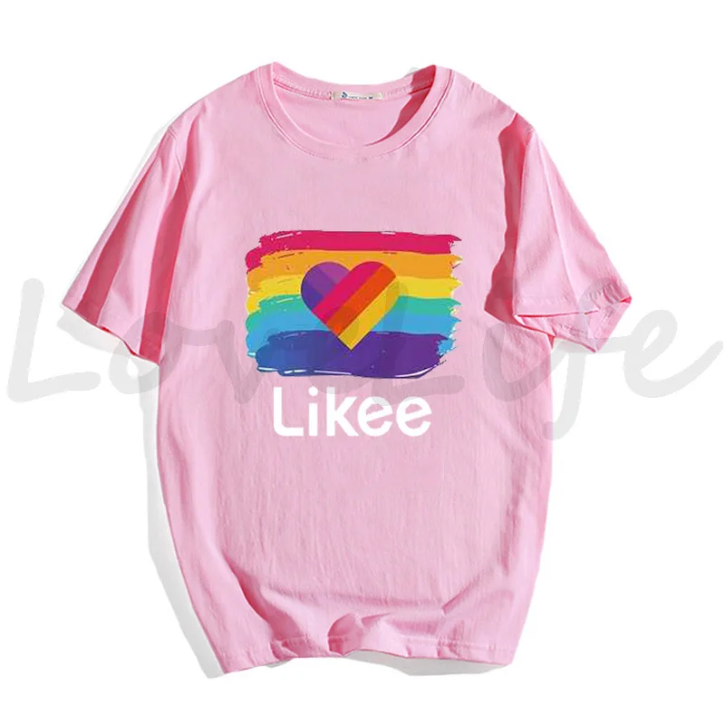 Fashion Likee T Shirt Kids Russia Style LIKEE Tees Oversized Streetwear Short Sleeve Women T Shirts for Boys Girls Children