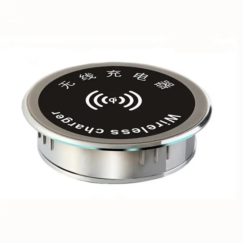 Waterproof Surface Desktop Embedded Qi Wireless Charger For Samsung S7 S6 Edge Plus Note 5 Cell Phone For Cafe or Restaurant