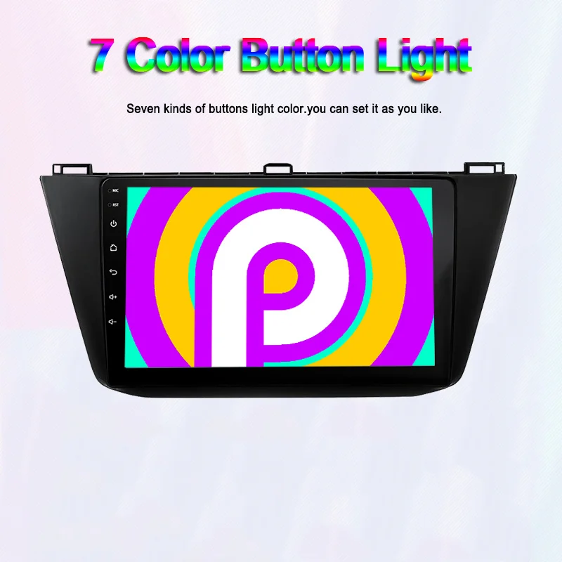 Best Funrover 2.5D+IPS Android 9.0 2 din Car Radio Multimedia player for Volkswagen Tiguan 2016-2018 dvd gps navigation stereo RDS 2