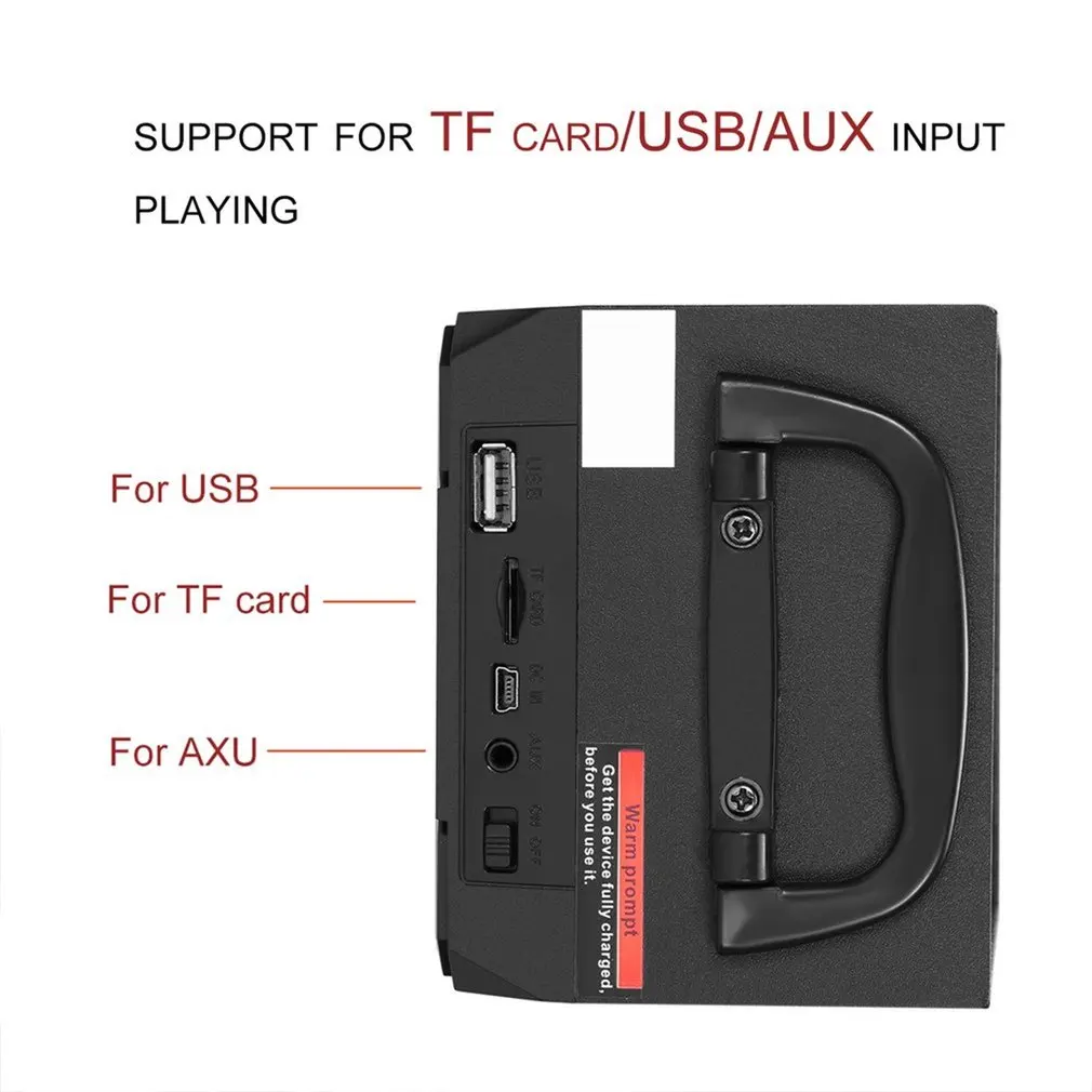 MS-307BT Портативный Беспроводной Bluetooth Динамик с светодиодный свет AUX USB2.0 Поддержка TF карты для использования в помещении и на улице