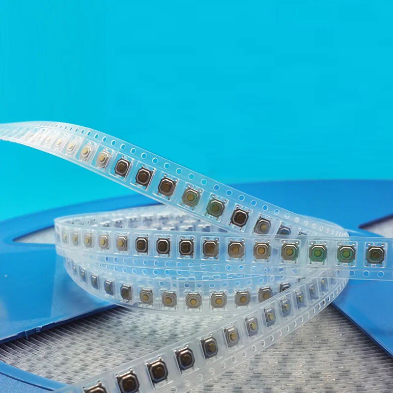 3000 шт./катушка 4 pin 4*4*1,9/2,0/2,3/2,5/3,0mm SMD Тактильный кнопочный переключатель воды-доказательство такт выключатели с тесьмой смешанных цветов, размером 4x4 мм