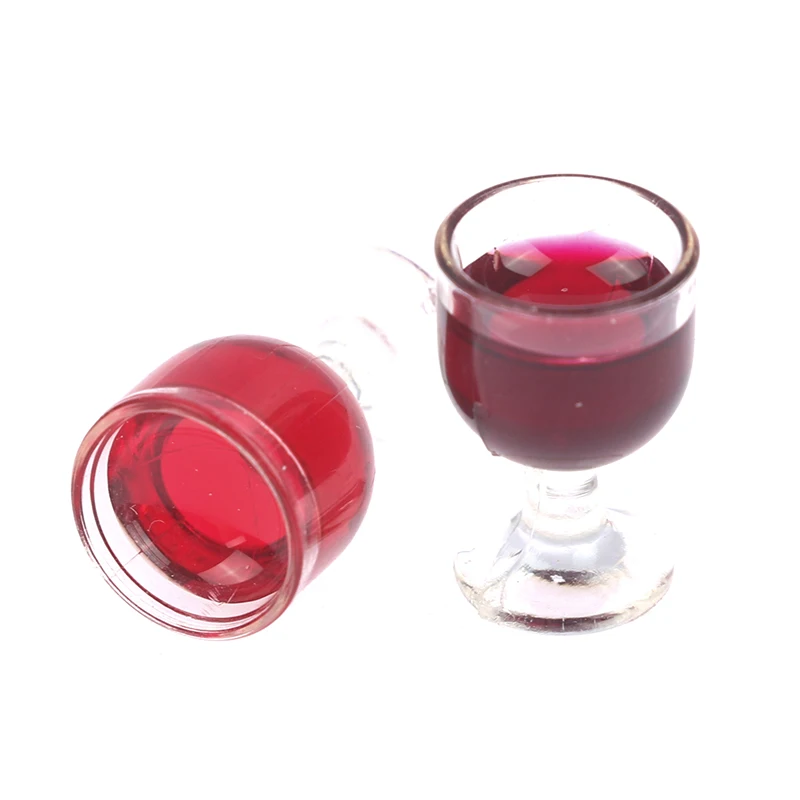 1/12 Miniature Wine Bottles Dollhouse Kitchen Accessories - Mini Dolls House Living Room Accessories Beer Drink Bottles & cups