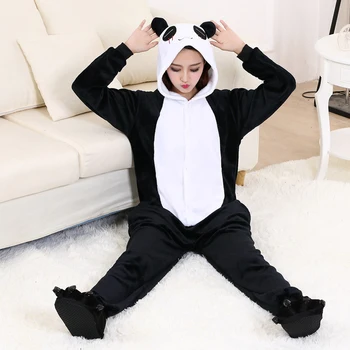 

Panda Pajamas Kigurumi Bear Onesies For Adults Pyjamas Winter Animal Nightgown Women Sleepwear Kids Christmas Cosplay Costume