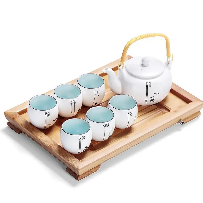MODEL V Gongfu Чайник для кухни для путешествий с заваркой Свадебный потертый шик чайный горшок китайский Китай украшения дома аксессуары чайный набор посуды - Цвет: MODEL V