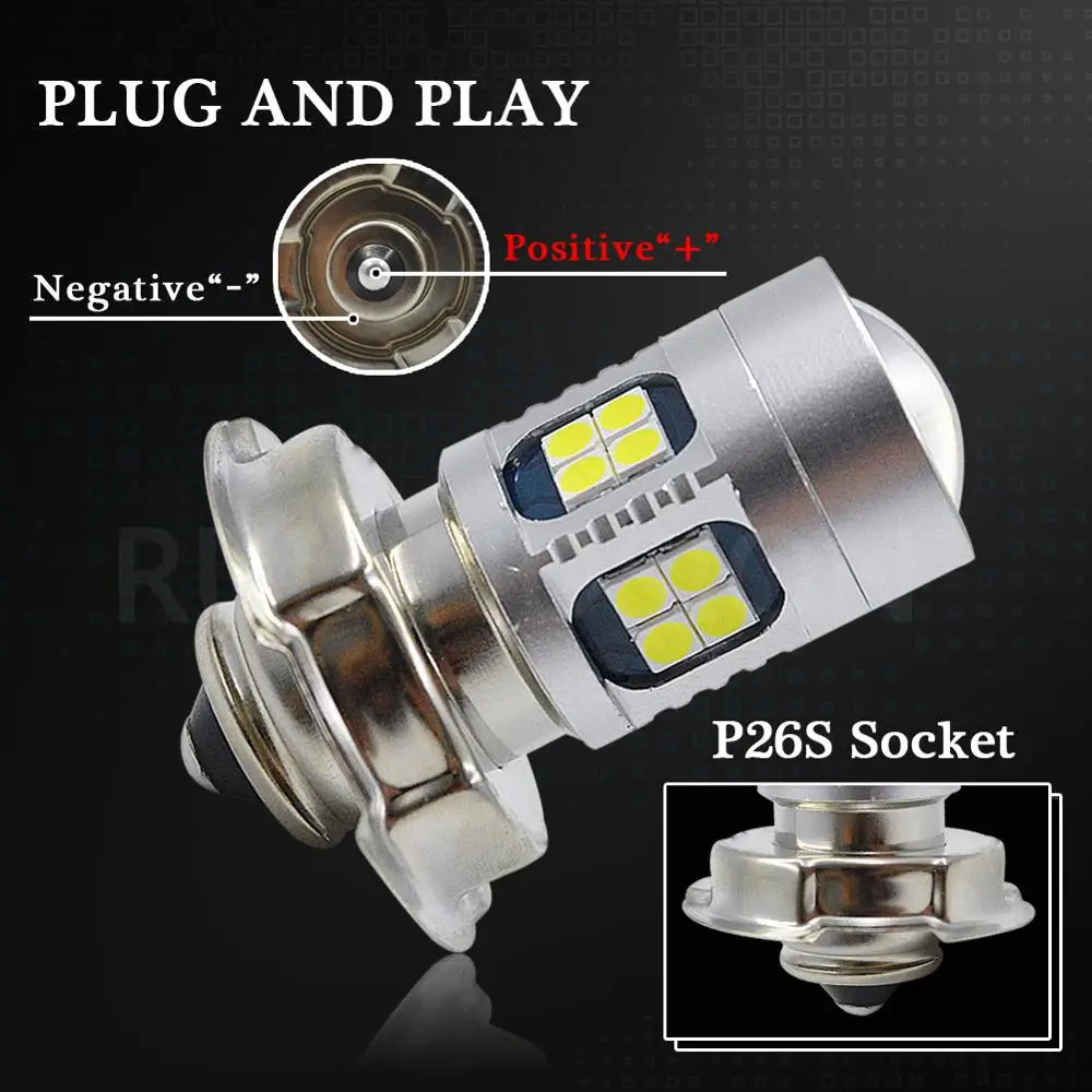 2 шт. высококачественный белый светодиодный светильник 4 Вт ДХО P26S 22SMD 3030 для