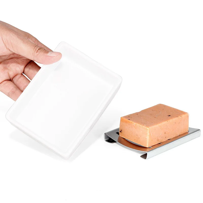 304 нержавеющая сталь Коробка для мыла двухслойный слив прямоугольное мыло