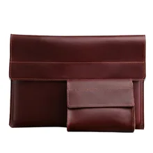 Сумка для ноутбука Macbook Air Pro retina 11 12 13 14 15 15,6 дюймов, водонепроницаемый чехол для ноутбука в деловом стиле, сумка для ноутбука из натуральной кожи