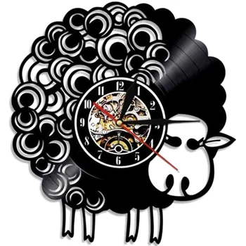 

LED Wall Clock,Sheep Vinyl Record Clock Wall,Children's Room Decoration,Bedroom or Nursery Wall Decor - Gift Ideas for Kids and