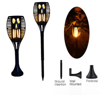 

New solar grimace flame light decoration halloween torch light 96LED lawn lighting garden light