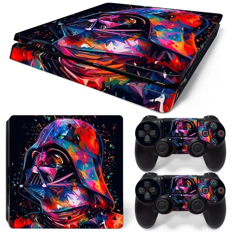 Marvel Iron man Star Wars Vinyl Skin Sticker for PS4 Slim Console and 2 Controllers Decal Cover Game Accessories