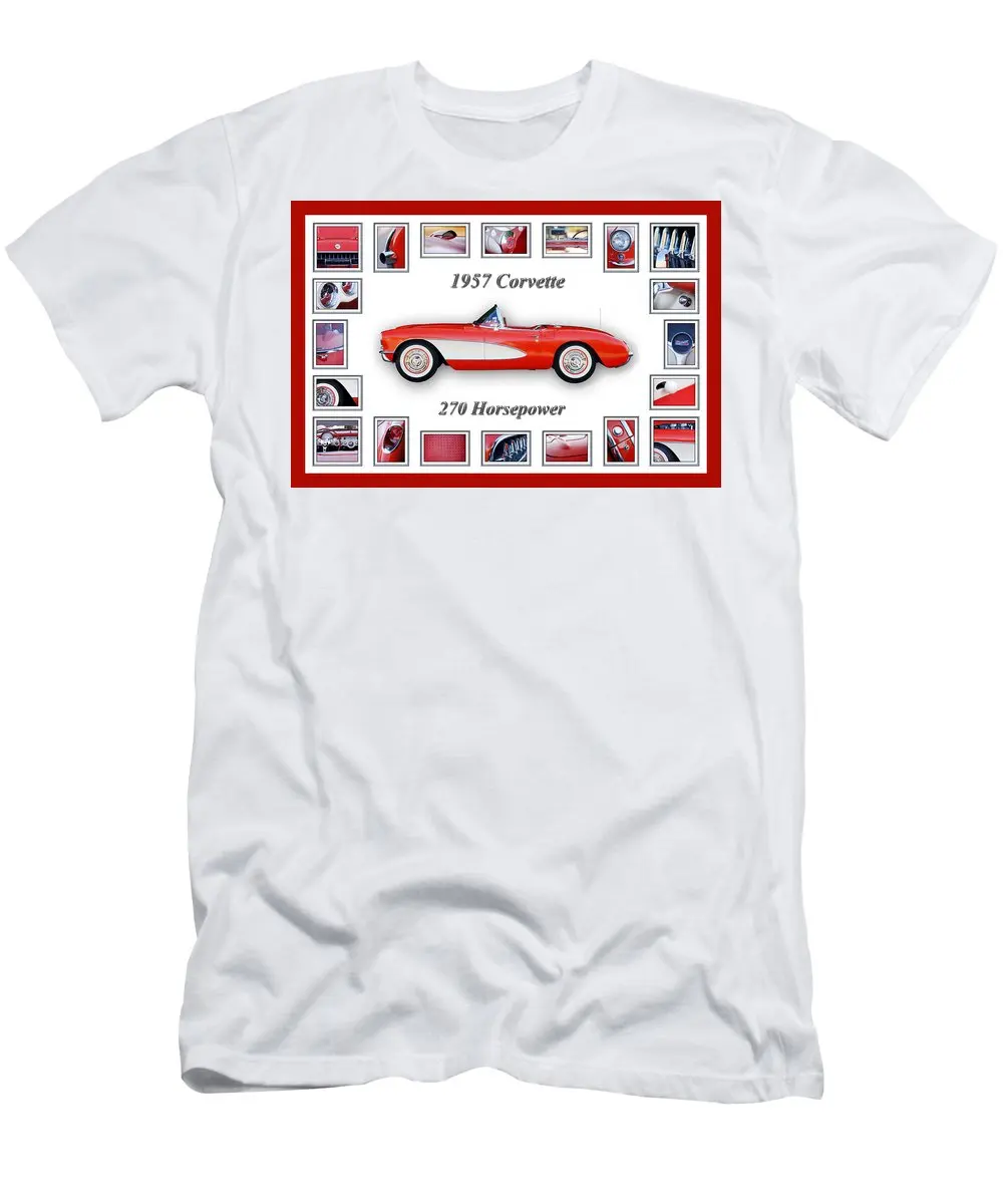 1957 Chevrolet Corvette Art Мужская футболка| |