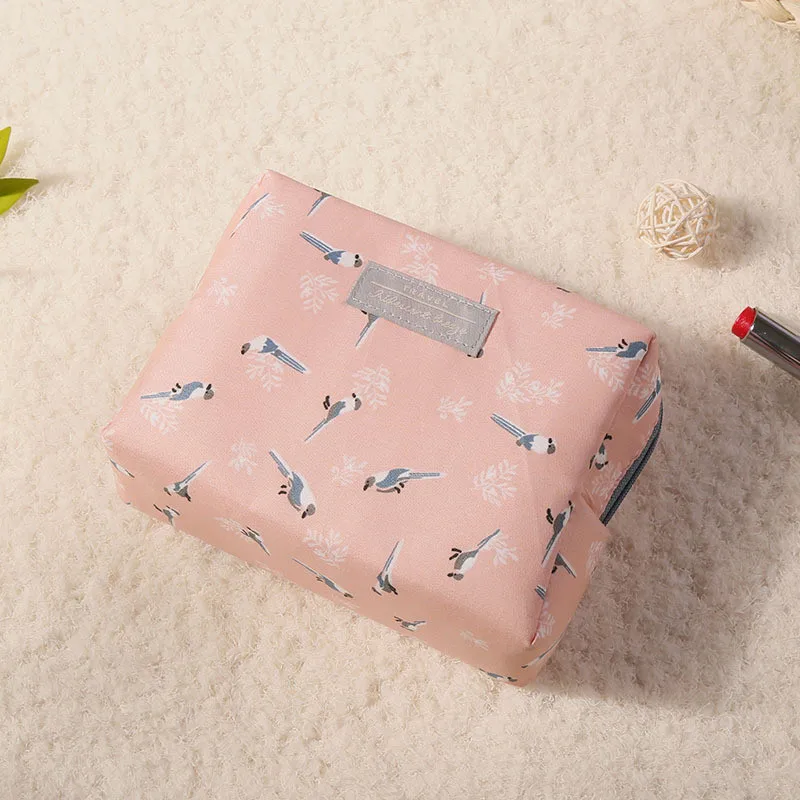 Pink Модная Портативная косметичка на молнии, однотонная хлопковая Женская дорожная сумка-Органайзер, водонепроницаемая Женская Красота сумка для туалетных принадлежностей - Цвет: Pink