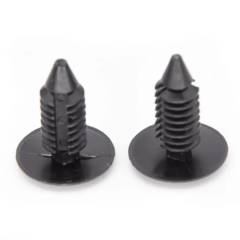 ABSOPRO 60 Clip Fermo Paraurti Parafango In Plastica - Diametro Foro 12mm - Nero
