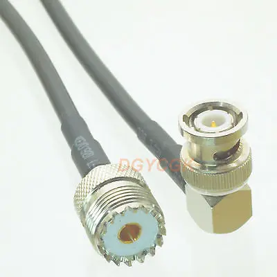 DHL/EMS 50 наборов* кабель штекер BNC правый угол для SO239 разъем UHF jack RG58 перемычка косичка "-h2